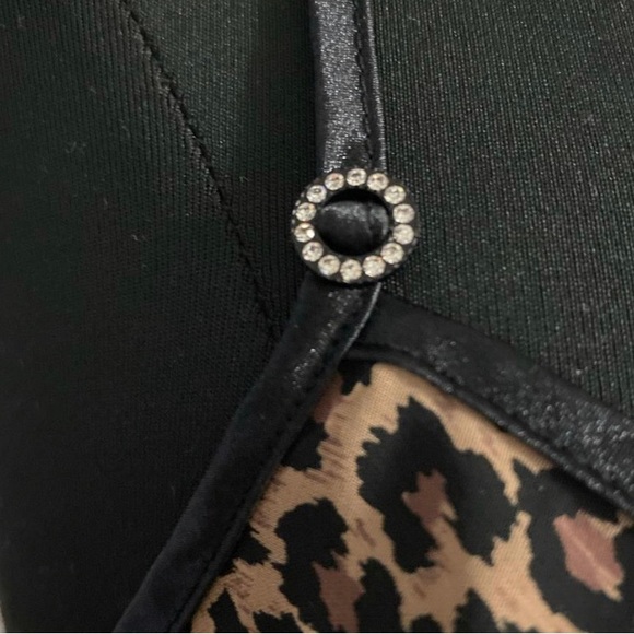 Marilyn Monroe baby doll cheetah print with ryhnestone gems on straps! Rare! - Picture 2 of 4